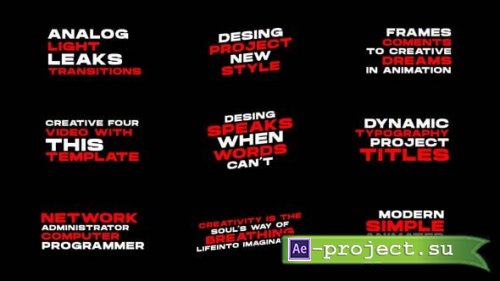 Videohive - Typography Titles 0.2 | After Effects - 55927197 - Project for After Effects