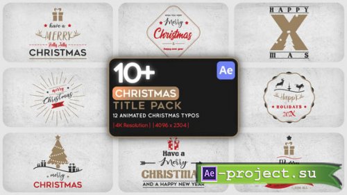 Videohive - 12 Christmas Title Pack 4k - 55917262 - Project for After Effects