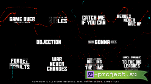 Videohive - Game Titles - 55943576 - Project for After Effects