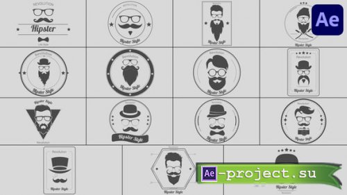 Videohive - Barbershop Badge Titles for After Effects - 55944444 - Project for After Effects