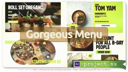 Videohive - Restaurant Gorgeous Menu - 55949396 - Project for After Effects