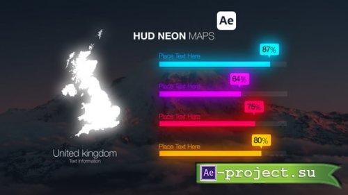 Videohive - HUD Neon Maps - 55977247 - Project for After Effects