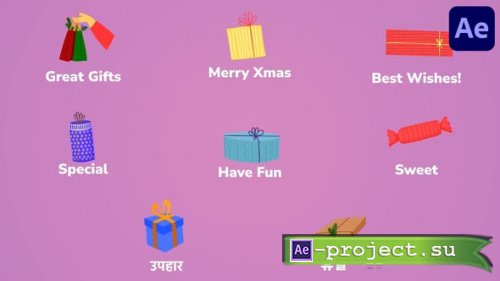 Videohive - Gift Boxes Icons And Titles for After Effects - 55985610 - Project for After Effects