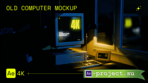 Videohive - Old Computer Mockup Night Version - 56009214 - Project for After Effects