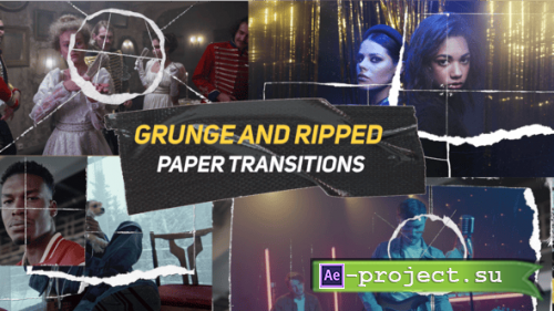 Videohive - Grunge And Ripped Paper Transitions - 55986289 - Project for After Effects