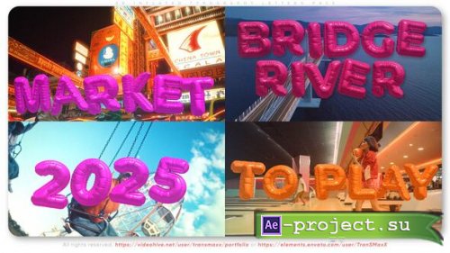 Videohive - 3D Inflated Typography Letters Pack - 56014807 - Project for After Effects