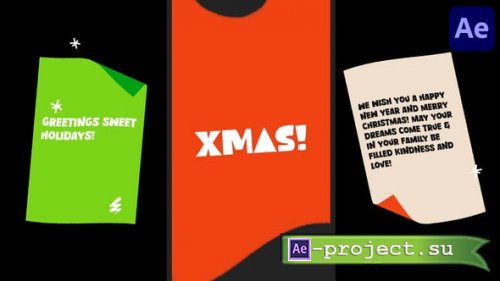 Videohive - Vertical Xmas Greetings for After Effects - 56007742 - Project for After Effects