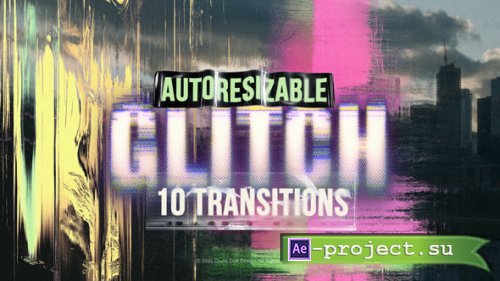 Videohive - Glitch Transitions - 55990848 - Project for After Effects