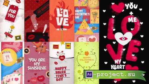 Videohive - Valentine's Day Vertical Stories Package - 56011675 - Project for After Effects