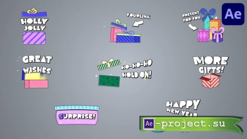 Videohive - New Year Gifts Titles for After Effects - 56022410 - Project for After Effects