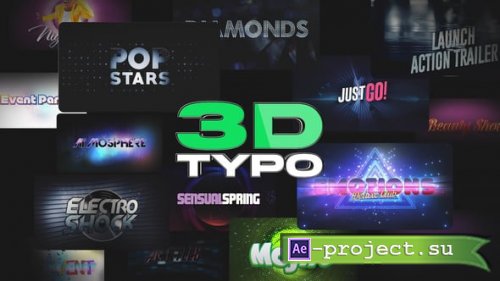 Videohive - 3D Titles. Vol. 2 - 56013201 - Project for After Effects