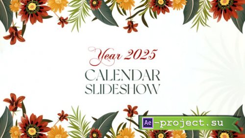 Videohive - Elegant 2025 Floral Calendar Slideshow - 55829979 - Project for After Effects