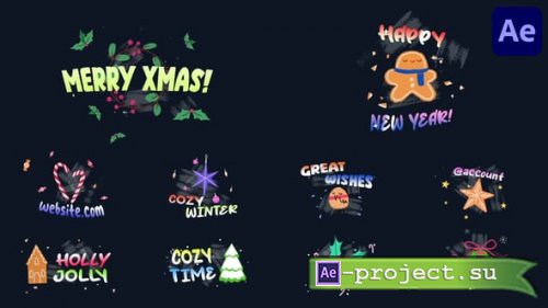 Videohive - Cartoon New Year Titles for After Effects - 56043211 - Project for After Effects