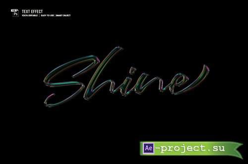 Shiny Neon Typography Effect