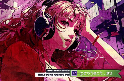 Halftone Comic Photo Effect