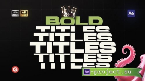 Videohive - Titles Bold Text - 56045893 - Project for After Effects