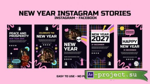 Videohive - New Year Instagram Stories - 56047229 - Project for After Effects