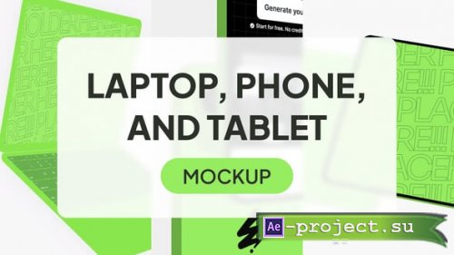 Videohive - Mockup Laptop, Phone, and Tablet PACK - 56067394 - Project for After Effects