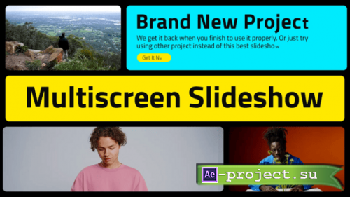 Videohive - Colorful Multiscreen Slideshow - 56080878 - Project for After Effects