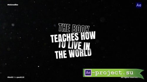 Videohive - Bold Titles 2.0 - 56100008 - Project for After Effects