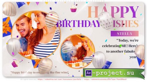 Videohive - Happy Birthday Happy Slideshow - 56085406 - Project for After Effects