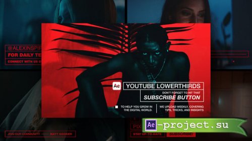 Videohive - Animated YouTube Lowerthirds For Ae - 56108289 - Project for After Effects