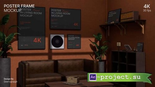 Videohive - Poster Frame In Living Room Mockup - 55764886 - Project for After Effects