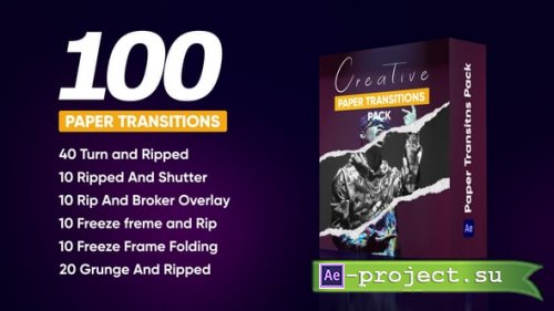 Videohive - Creative Paper Transitions Pack - 56045103 - Project for After Effects