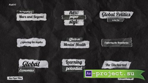 Videohive - Paper Titles // After Effects - 56100201 - Project for After Effects