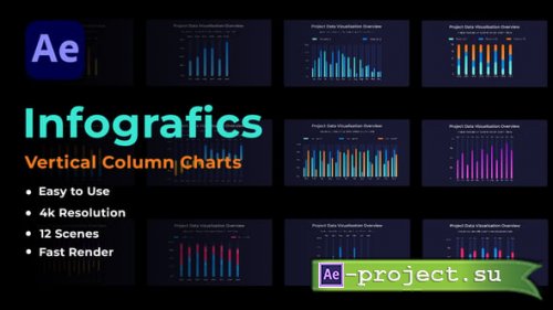 Videohive - Vertical Column Charts - 54532770 - Project for After Effects