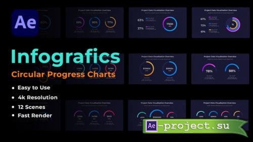 Videohive - Circular Progress Charts - 54852782 - Project for After Effects