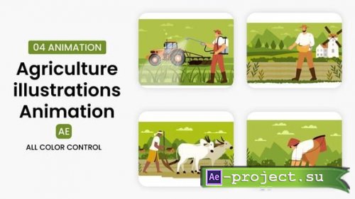 Videohive - Agriculture illustrations Scene - 56091360 - Project for After Effects