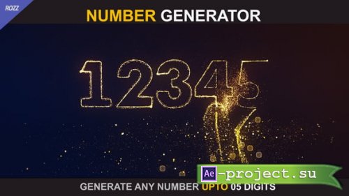 Videohive - Number Generator Line Particle Dynamic Digits 2D - 56178574 - Project for After Effects