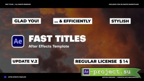 Videohive - Fast Titles - 56196719 - Project for After Effects