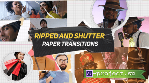 Videohive - Ripped and Shutter Paper Transitions - 56194530 - Project for After Effects