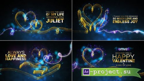 Videohive - Valentine's Day Wishes // Valentine's Day Greetings - 56171659 - Project for After Effects