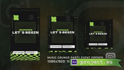 Videohive - Vertical Music Grunge Party | Urban Event Club Instagram Opener - 56037091 - Project for After Effects