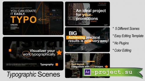 Videohive - Typographic Scenes - 56213602 - Project for After Effects