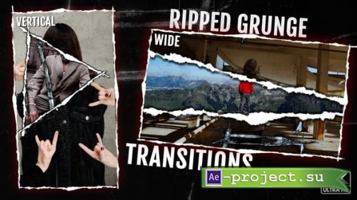 Videohive - Ripped Grunge Transitions - 56209607 - Project for After Effects