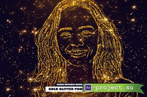 Gold Glitter Photo Effect