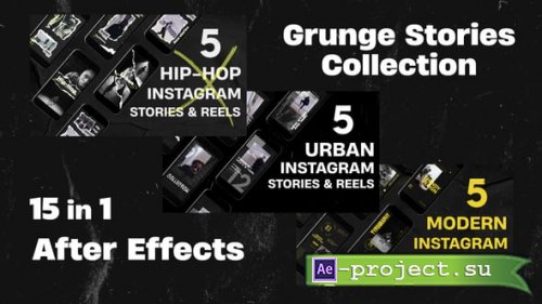 Videohive - Grunge Instagram Stories and Reels Collection - 56286640 - Project for After Effects