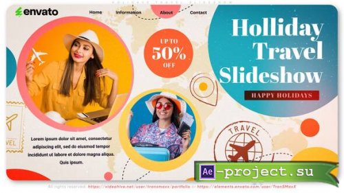 Videohive - Holidays Travel Slideshow - 56317545 - Project for After Effects