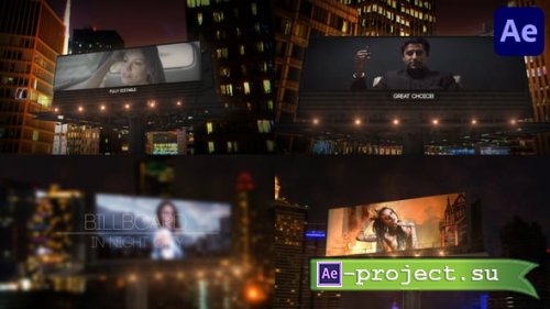 Videohive - Billboard In Night City for After Effects - 56323304 - Project for After Effects