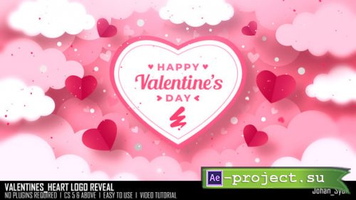 Videohive - Valentines_Heart Logo Reveal - 56346096 - Project for After Effects