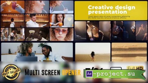 Videohive - Smooth multiscreen slideshow - 56333758 - Project for After Effects