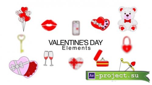 Videohive - Valentine's Day Elements - 56350184 - Project for After Effects