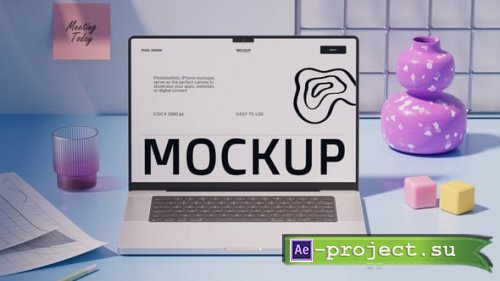 Videohive - Laptop Mockup Office Desk - 56109639 - Project for After Effects
