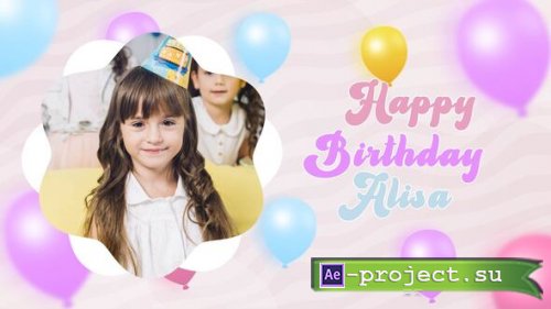 Videohive - Happy Birthday Alisa Postel Color Design - 56366083 - Project for After Effects