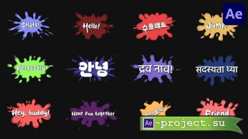 Videohive - Splats Titles for After Effects - 56446309 - Project for After Effects