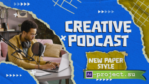 Videohive - Paper Opener Podcast Opener - 56537600 - Project for After Effects